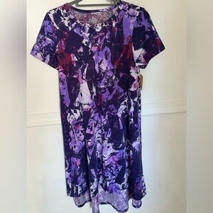 LULAROE (LLR-D0099) SIZE SMALL WOMENS DRESS SHORT-SLEEVE HI-LO HEM